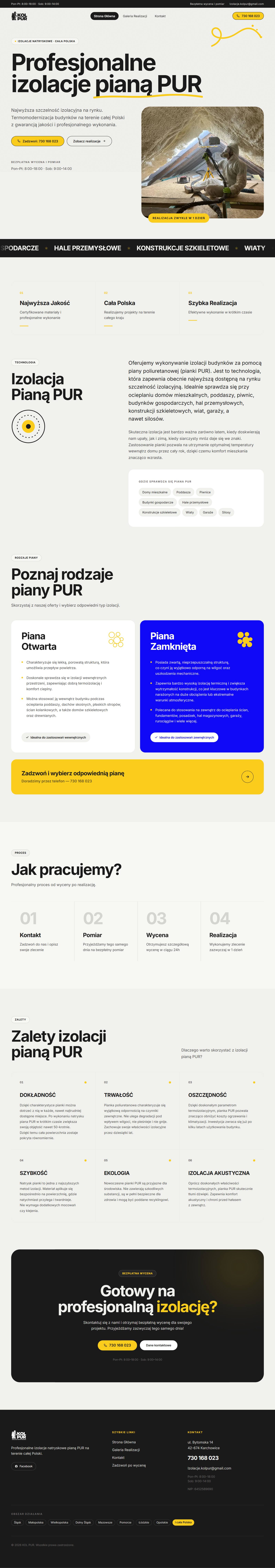 Strona KOL PUR — izolacje natryskowe pianą PUR